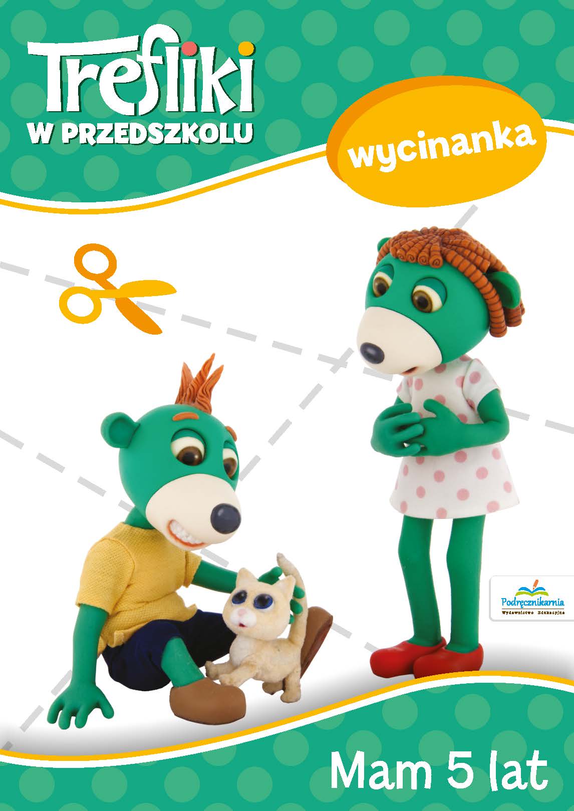 3 latek trefliki w przedszkolu okladka wycinanka