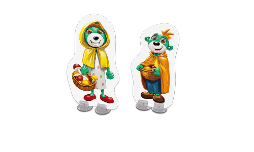 2 pionki z podstawkami