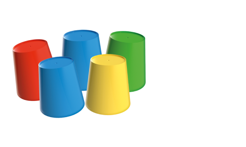 32 żetony odpadów z podstawkami